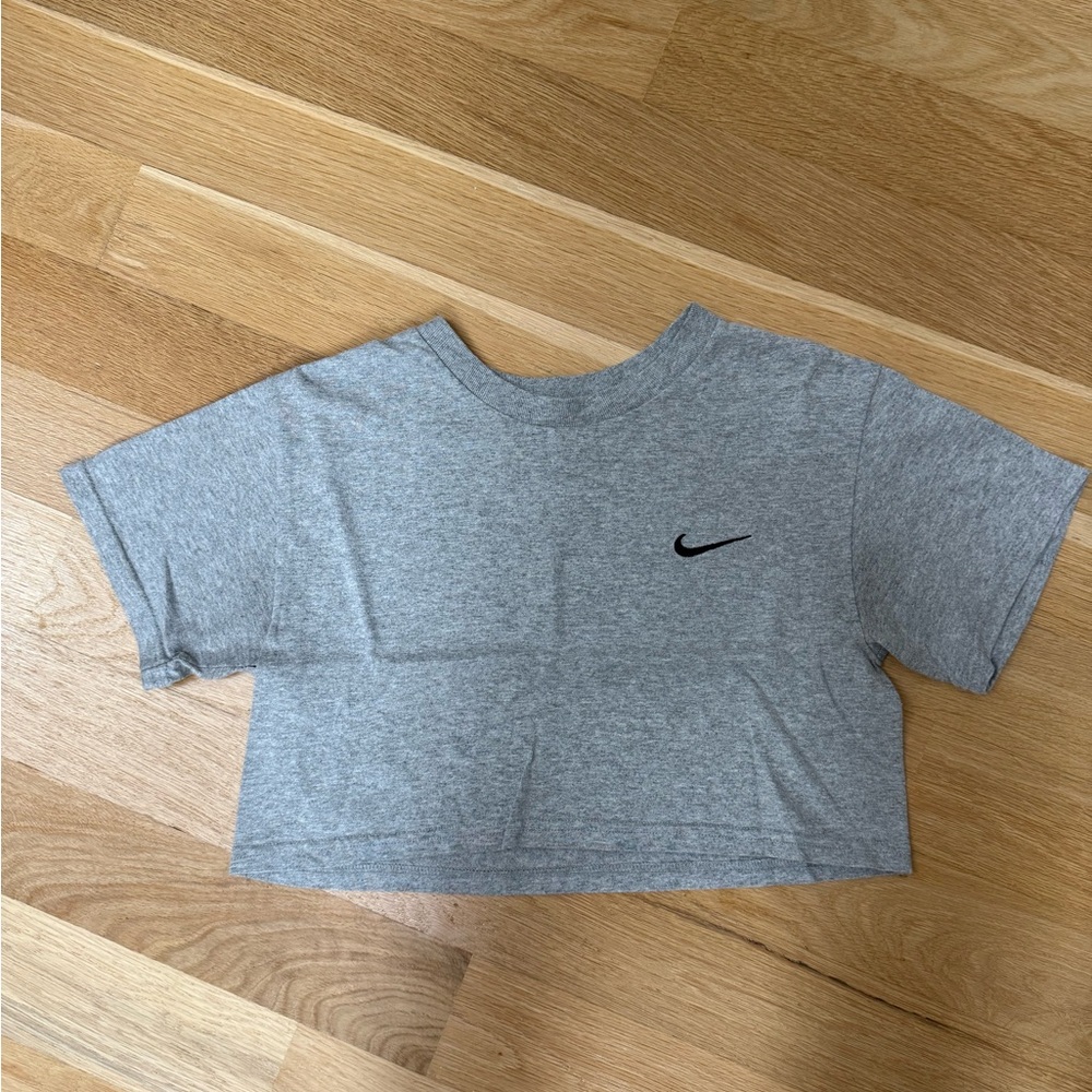 Nike Heather Gray Crop Tee